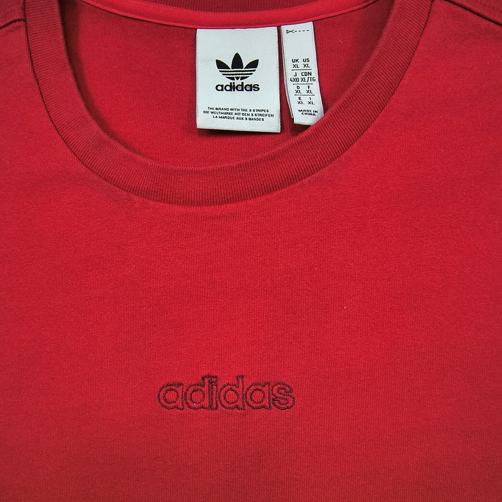 Adidas Originals Mens Red Trefoil Graphic T-Shirt XL Chinese New‎ Year Spellout - Picture 7 of 11
